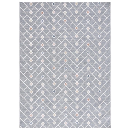 Safavieh 8 x 10 ft. Blair Washable Power Loomed Rectangle Area Rug Grey & Multi Color BLR230F-8